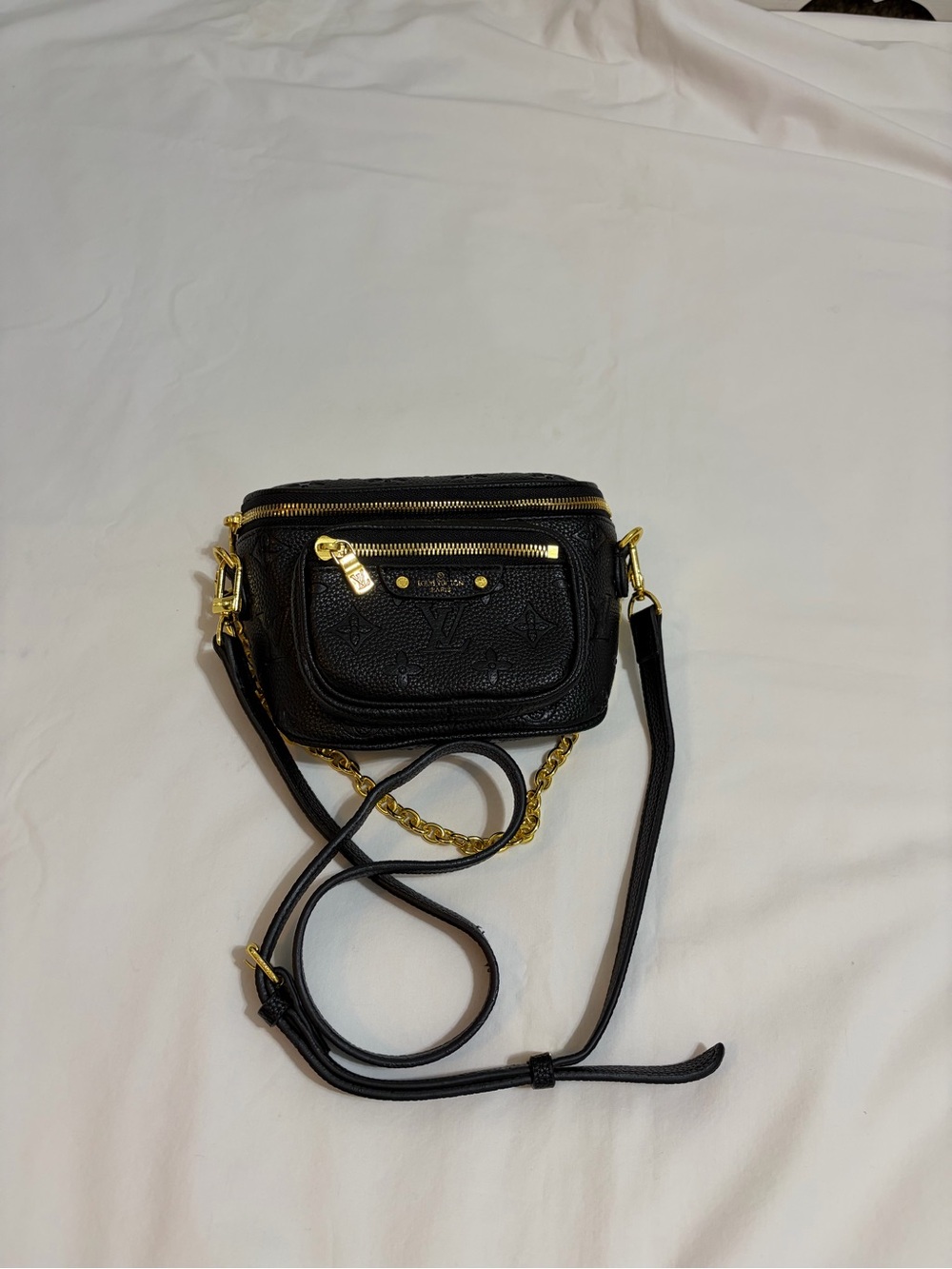 Black Bag with Gold Hardware